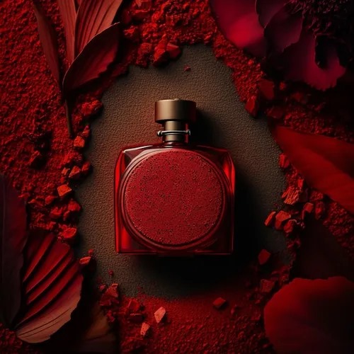 Red perfume bottle